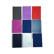 80 Yaprak Kareli A5 Karton Kapak Spiralli Defter 100 Gr. Karışık