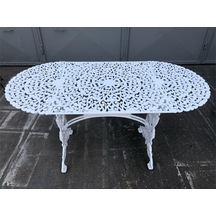 Aluminyumdokumcu Oval Kuğu Masa 135 Cm 65 Cm
