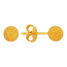 22 Ayar Altın Top Küpe Kumlu 1.40 Gram