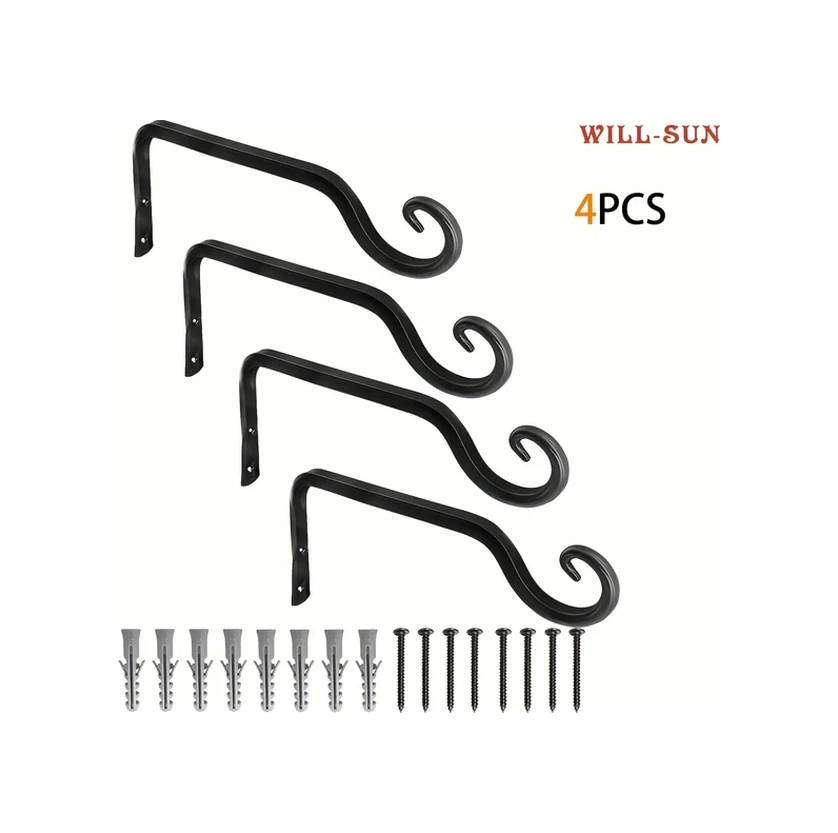 Gateesat 4 Adet Beyaz İskandinav Tarzı Metal Askılı Kuş Yemliği Ve Saksı Askısı