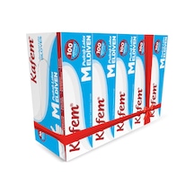 Kafem Beyaz Lateks Eldiven Pudralı (M) 100 Lü X 5 Paket