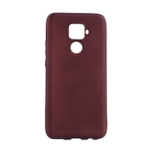 Noktaks - Huawei Uyumlu Huawei Mate 30 Lite - Kılıf Mat Renkli Esnek Premier Silikon Kapak - Mürdüm