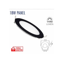 Lampist 18w Siyah Kasa Sıva Altı Slim Panel Led 6500k
