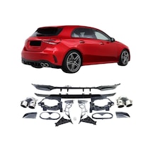 Mercedes A Serisi W177 Hb A35 Amg Arka Difüzör 2019-2023 Arası Uyumlu Çift Çıkışlı