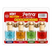 Petra Spring Dört Avantajlı Paket 4'lü Dört Mevsim ,oto Parfüm ,ahşap Kapak ,cam Şişe ,avantajlı Paket, Oto Kokusu, Araba Kokusu , Araç Kkokusu , Araç Ortam Kokusu