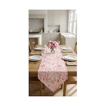 %100 Pamuk Özel Desenli Üçgen Runner 40x110 Pembe - 900579047 Pembe