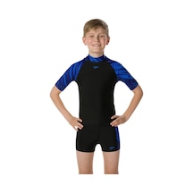 Speedo Endurance 10 Güneşten Koruyucu Erkek Çocuk Üst Siyah