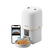 Haustier Pf05 Beyaz Kameralı 1080p Fhd Gece Görüş Akıllı Otomatik Kedi Mama Kabı, Tuya App-wifi Uzaktan Kontrol,