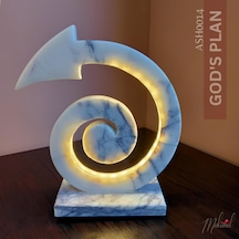 Zarif Mermer Spiral Ok Lambası - Ev Ve Ofis İçin Modern Aydınlatm