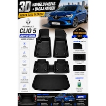Renault Clıo 5 2024 Model Uyumlu 3d Araca Özel Havuzlu Paspas+bagaj Havuzu Birebir Uyum