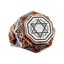 David Of Star Solomon Tılsım Yüzüğü - 925 Ayar Gümüş Erkek Yüzüğü Gümüş