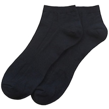 2Li Erkek Siyah Spor Kısa Patik Çorap Arch Support