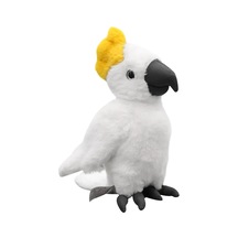 Papağan Peluş  Kabarık Kuş  Heykelcik Gerçekçi-Beyaz