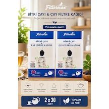 Pratik Bitki Çayı Ve Çay Filtre Kağıdı 30'lu 2'li Paket Beyaz