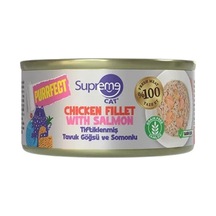 Supreme Cat Purrfect Tiftiklenmiş Tavuk Göğsü Ve Somonlu Yetişkin Kedi Konservesi 70 Gr