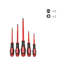 Cer-pa Norm Prosoft 5 Parça İzoleli Tornavida Takımı/seti 3xdüz/2xyıldız
