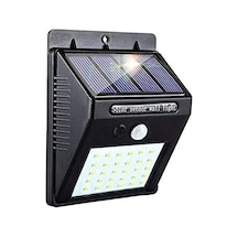 Solar Güneş Enerjili Şarj Olabilen 20 Ledli Bahçe Lambası 10 Parça Siyah