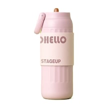Shotay Fashıon Çelik Termos Matara Pembe 460 Ml.