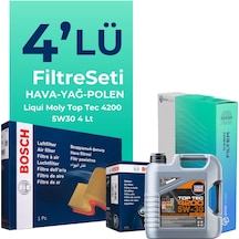 Bosch Skoda Superb 1.4 Tsi Filtre Bakım Seti Liqui Moly Motor Yağlı (2015-2019) 4 Lü -