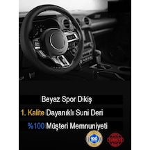 Toyota İle Uyumlu Chr İçin Süper Deri Direksiyon Kılıfı, Beyaz Şeritli Spor Dikiş Diğer