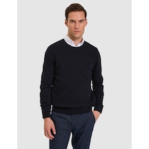 Pierre Cardin Lacivert Yün-kaşmir Karışımlı Bisiklet Yaka Triko Kazak 50330171-vr033
