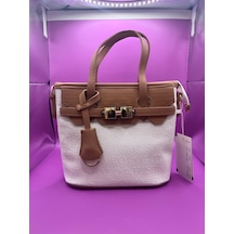 Just Polo Jp4108 Kadın El Ve Omuz Çantası Yeni Sezon Boy 18 Cm En 21 Cm Ozt4108 Beyaz Taba Beyaz - Taba