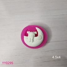Yy0295 Ay Üzerinde Kız Çocuk Silikon Kalıp