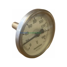 Çap 63 MM 160 Derecec 5 Cm Arkadan Çıkışlı Bi-metal Termometre Pakkens
