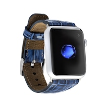 Bouletta Apple Watch Uyumlu Deri Kordon 42-44-45Mm Croco Yk07 Mav Çok Renkli