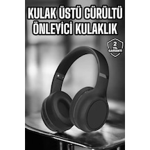 Kulak Üstü Kablosuz Bluetooth Kulaklık Gürültü Önleyici Ayarlanabilir