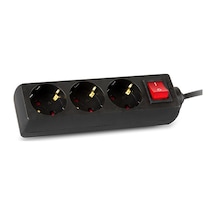 S-Link SPG8-3-30 3'lü Akım Korumalı Priz 3 Metre Siyah