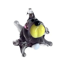 El Yapımı Mini Murano Cam Köpek Biblo A124-01