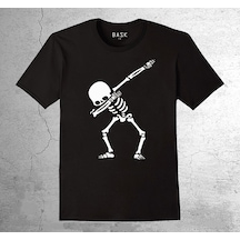 Dabbing Skeleton Dans Dance Skull Kuru Kafa Tişört Çocuk T-shirt 001