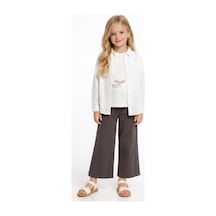 Xo Kids Kız Çocuk 3lü Alt Üst Kombin Takmı 4-8 Yaş Set0516 Kahverengi