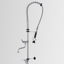 Tezgaha Monte Ara Musluklu Ön Yıkama Duş Sprey Ünitesi Krom