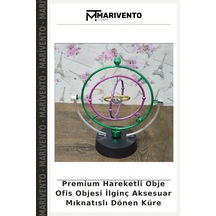 Premium Hareketli Obje Ofis Objesi İlginç Aksesuar Mıknatıslı Dönen Küre