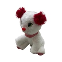 Sevimli Peluş Renkli Köpek 20 Cm Uyku Arkadaşı Hediyelik Kırmızı