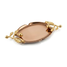 Leaf Rose Gold Dekoratif Tabak