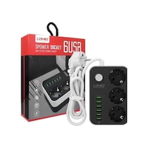 Se3631 3lü Priz 6 Usb Coğaltici Akim Korumali Priz 11318708