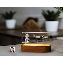 Bk Gift Kişiye Özel İsimli Doktor Karikatürlü Led Işıklı Akrilik Masa İsimliği-6, Ofis Dekoru, Mesleki Hediye, Ofis Hediyeleri Kobitmeyen138033 Bk Gif
