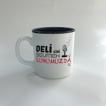 Deli Gibi Sevmek Ruhumuzda Var Baskılı Siyah Multi Kupa