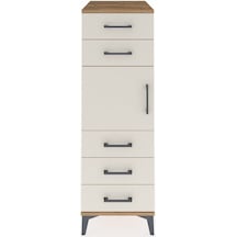 Kronos Dolap Tek Raflı 5 Çekmeceli Tek Kapaklı 44x59x134 Çam-aytaşı Atlas Çam