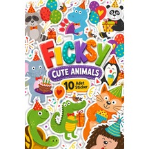 Sevimli Hayvanlar Doğum Günü Temalı Sticker Seti - 10 Adet Etiket Çıkartma Diğer