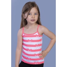 Toontoy Kids Kız Çocuk Kedi Baskılı Atlet Beyaz Toontoy Kids Kız Çocuk Kedi Baskılı Atlet Beyaz