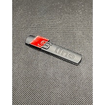 Audi Uyumlu S Line Logo Mat Siyah Çamurluk Sline Arma A3 A4 A5 A6