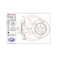 Mercedes Viano Arka Fren Diski 2004-2013 Brembo 08840510 2adettir
