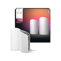 Flare 2 Li Paket Akıllı Duvar Aydınlatma - Beyaz - Renkli Işık Colorcast Teknolojisi Bluetooth Uyumlu Alexa Ve Assi Çok Renkli