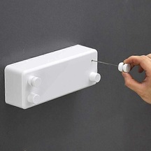 Ganzhoushop Geri Çekilebilir Çamaşır İpi, Paslanmaz Çelik Çift Hat, Yerden Tasarruf Sağlayan Ağır Hizmet Tipi İç Mekan Dış Mekan Kurutma Rafı, Banyo Balkon İçin Su Geçirmez Paslanmaz Çok Renkli