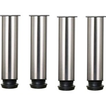 Mufunye Mobilya Ayakları - Kanepe Masa Dolapları İçin Yüksekliği Ayarlanabilir 4 Paslanmaz Çelik Mobilya Ayağı Seti - 25cm - 25cm