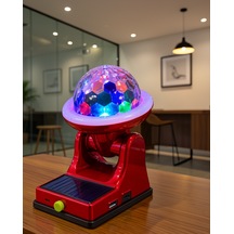 360 Rgb Led Güneş Enerjili Projektör Lamba Uczzdiskosolar-4